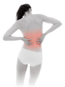 Lady with back pain
